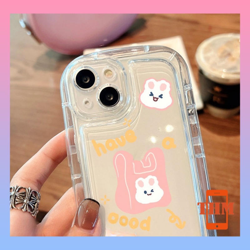 ốp lưng iphone xà phòng thỏ trắng túi, vỏ mềm trong suốt giảm chấn Cho Iphone 6 / 6S / 6splus / se / 7 / 7plus / 8 / 8plus / X / xs / xsmax / 11 / 12 / 13 / 14 / Plus / pro / pro max-408