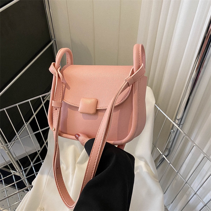 Túi Đeo Vai Hình Vuông Cỡ Nhỏ Màu Trơn Thời Trang Mùa Xuân 2023 Cho Nữ