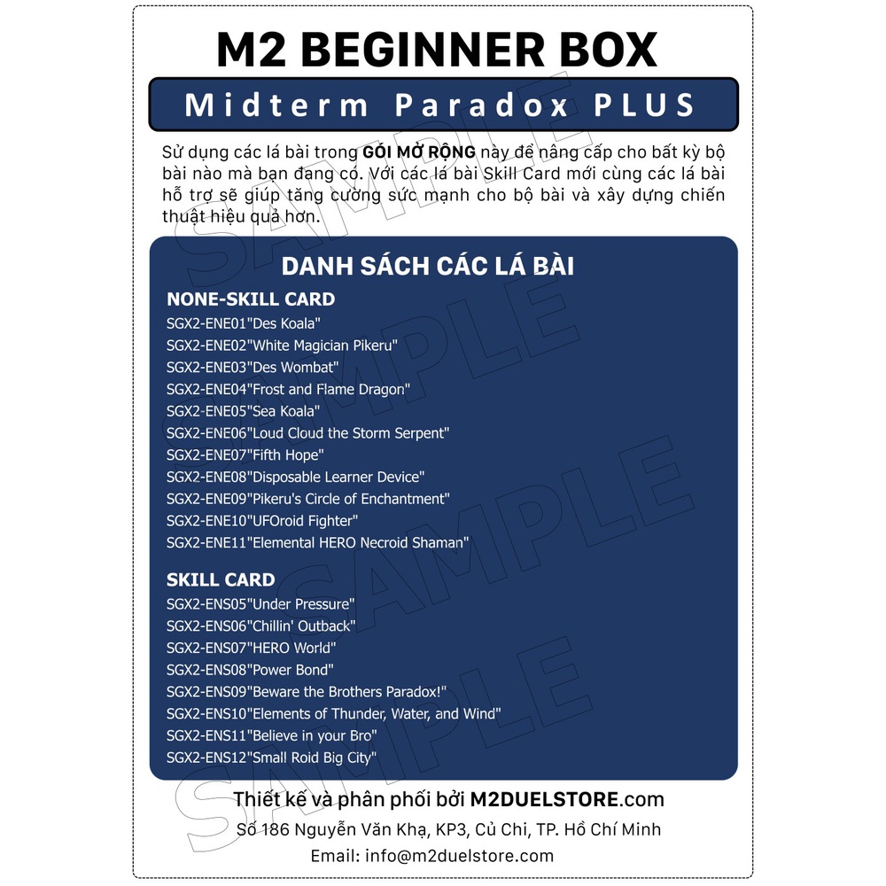 Hộp Thẻ Bài Yugioh M2 Beginner Box: Gói Mở Rộng Midterm Paradox - SPEED DUEL - Chính Hãng M2 DUEL Store