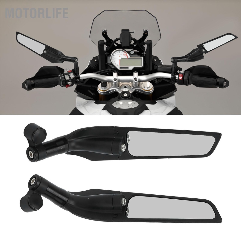 Motorlife 2 Chiếc Xe Máy Cánh Gương Tay Lái Có Thể Điều Chỉnh Chiếu Hậu Thay Thế Cho S1000RR 2015 ‑ 2021