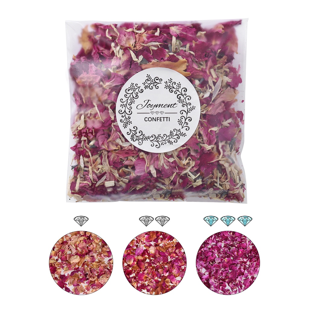 10 Cánh hoa khô Đám cưới tự nhiên Confetti Bridal Gift Party DIY Decorative Supplies Hoa hồng phân hủy sinh học