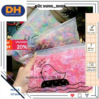 Buộc tóc trẻ em 7 màu túi zip