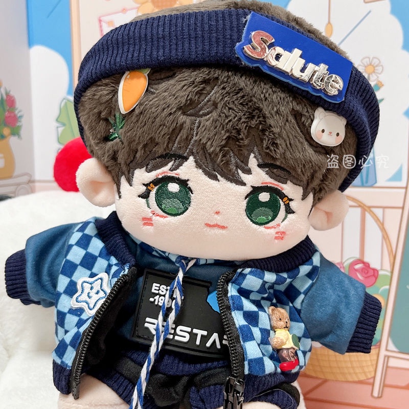 Bộ Quần Áo Cotton 20cm Kèm Băng Đô Xinh Xắn Cho Búp Bê Nam 20cm