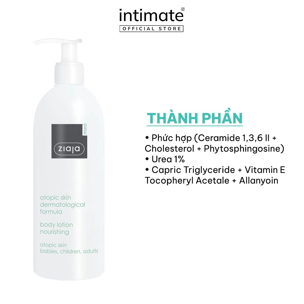 Nhũ Tương Toàn Thân 1% Urê Ziaja Med Atopic Skin Dermatological Formula Giúp Làm Mềm Da 400ml | BigBuy360 - bigbuy360.vn