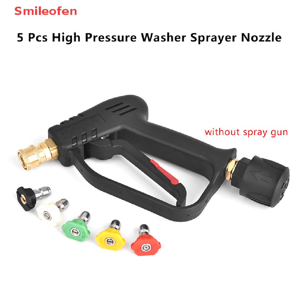 [Smileofen] Set 5 Đầu Phun Nước Áp Suất Cao Với Ren 1 / 4 &quot;Inch Fitg Male Mới