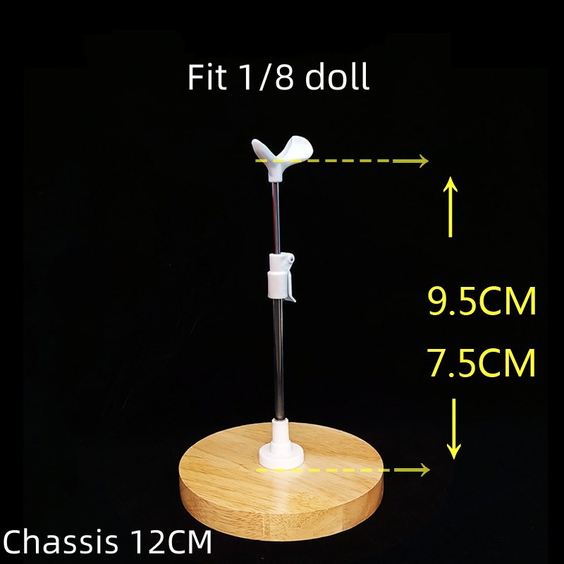Giá Đỡ Trưng Bày Búp Bê BJD 1 / 8 1 / 6 1 / 4 1 / 3 Bằng Gỗ Và Kim Loại
