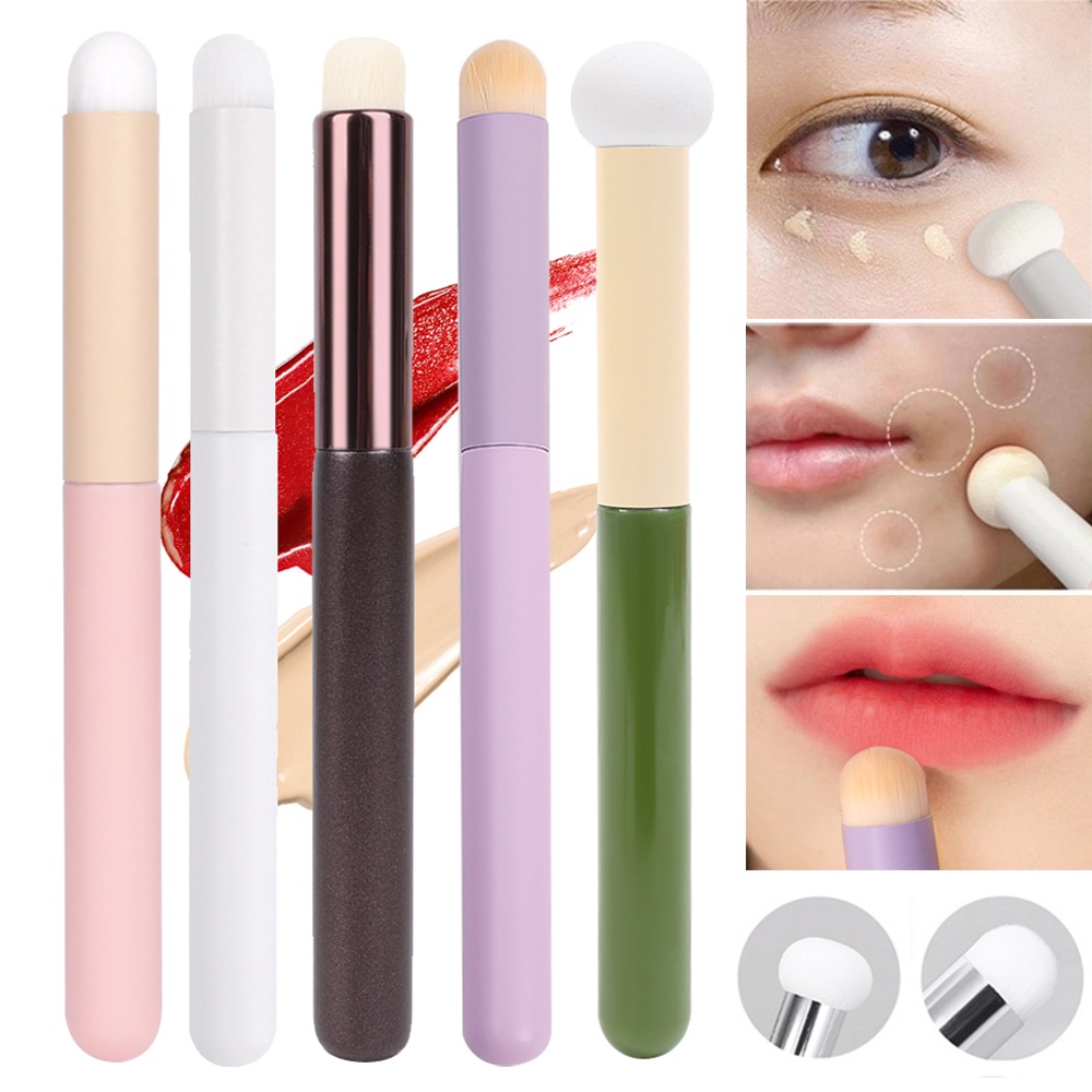 cọ trang điểm che khuyết điểm chính xác sponge chuyên nghiệp cọ trang điểm son môi đầu tròn smudge lip brush dụng cụ làm đẹp mỹ phẩm cọ chi tiết khuôn mặt cầm tay