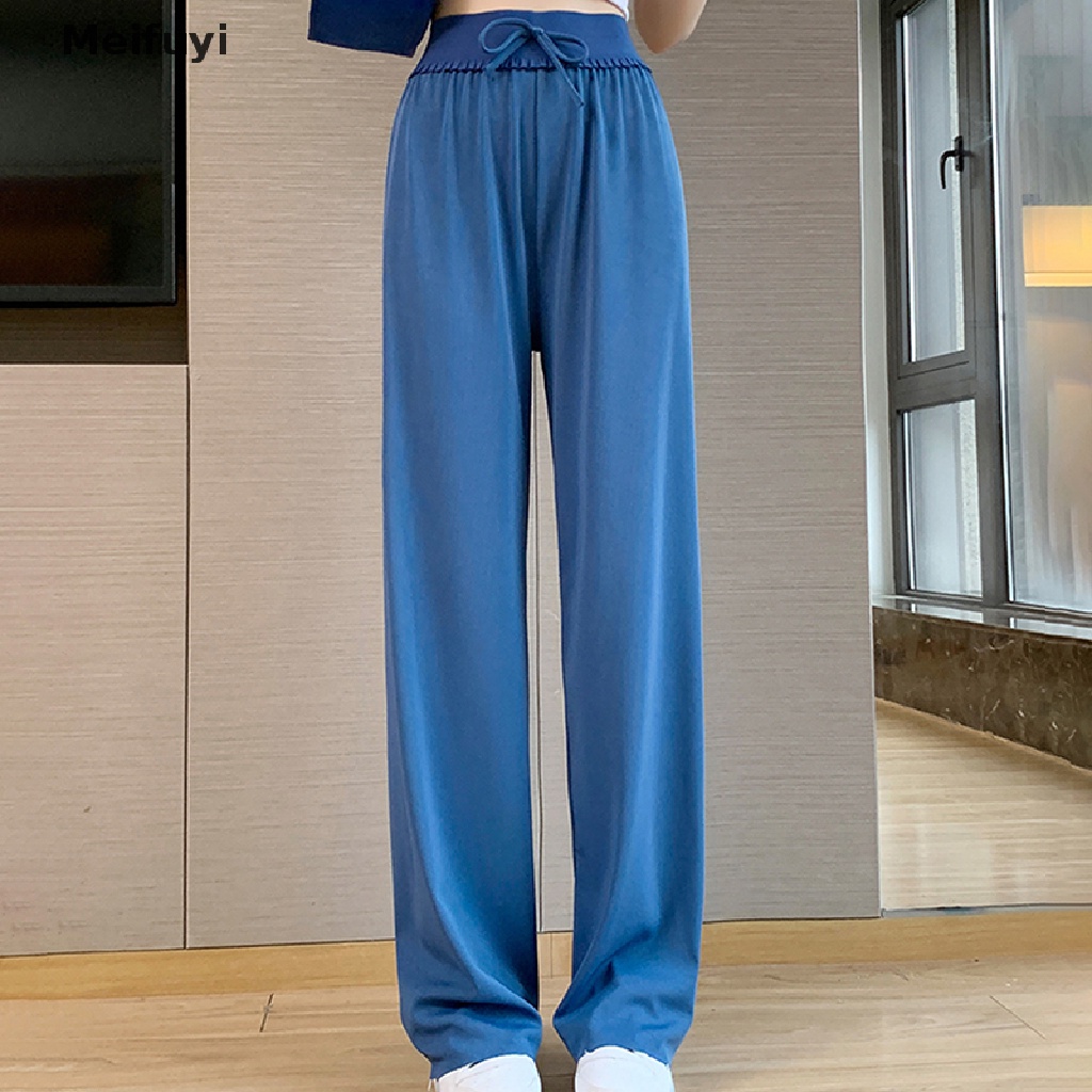 Quần Dài Ống Rộng Lưng Thun Cài Nút Thời Trang Mùa Hè 2023