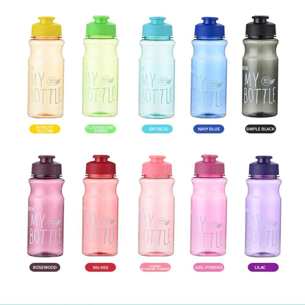Sjl Bình Nước Thể Thao Bằng Nhựa Trong Suốt Chống Rơi Chống Rò Rỉ Không bpa Có Dây Đeo