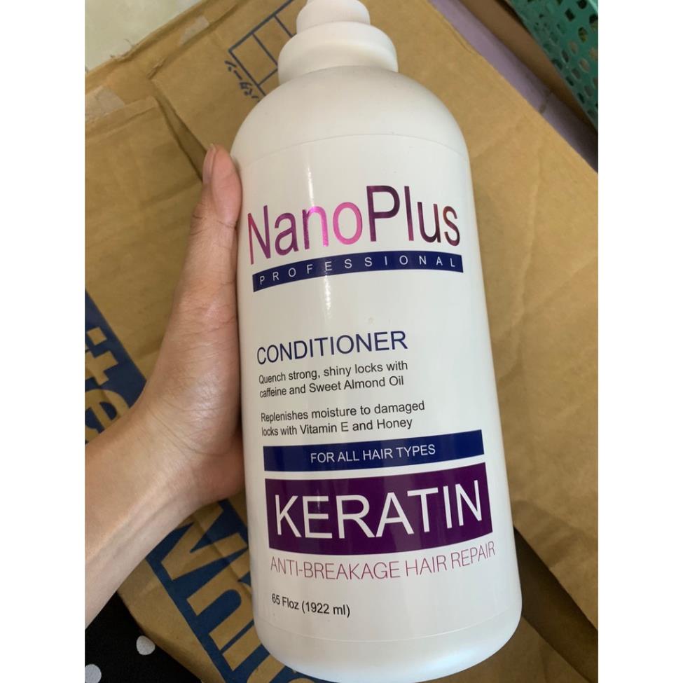 Cặp Dầu Gội Xả Siêu Thơm Siêu Mượt Tóc Nano PLus Collagen 2000ml!