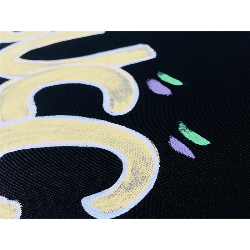 Áo Thun Cotton Tay Ngắn In Chữ Graffiti Plus Size Unisex