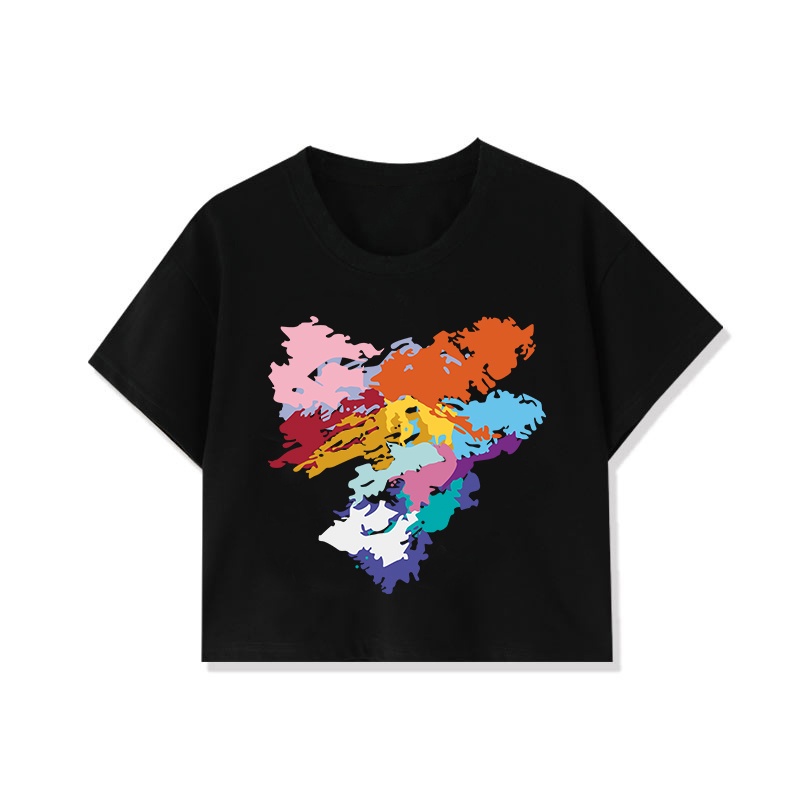 NRVP Áo Thun 100% Cotton Tay Ngắn Dáng Rộng In Họa Tiết Phong Cách Hàn Quốc Thời Trang Cho Nữ