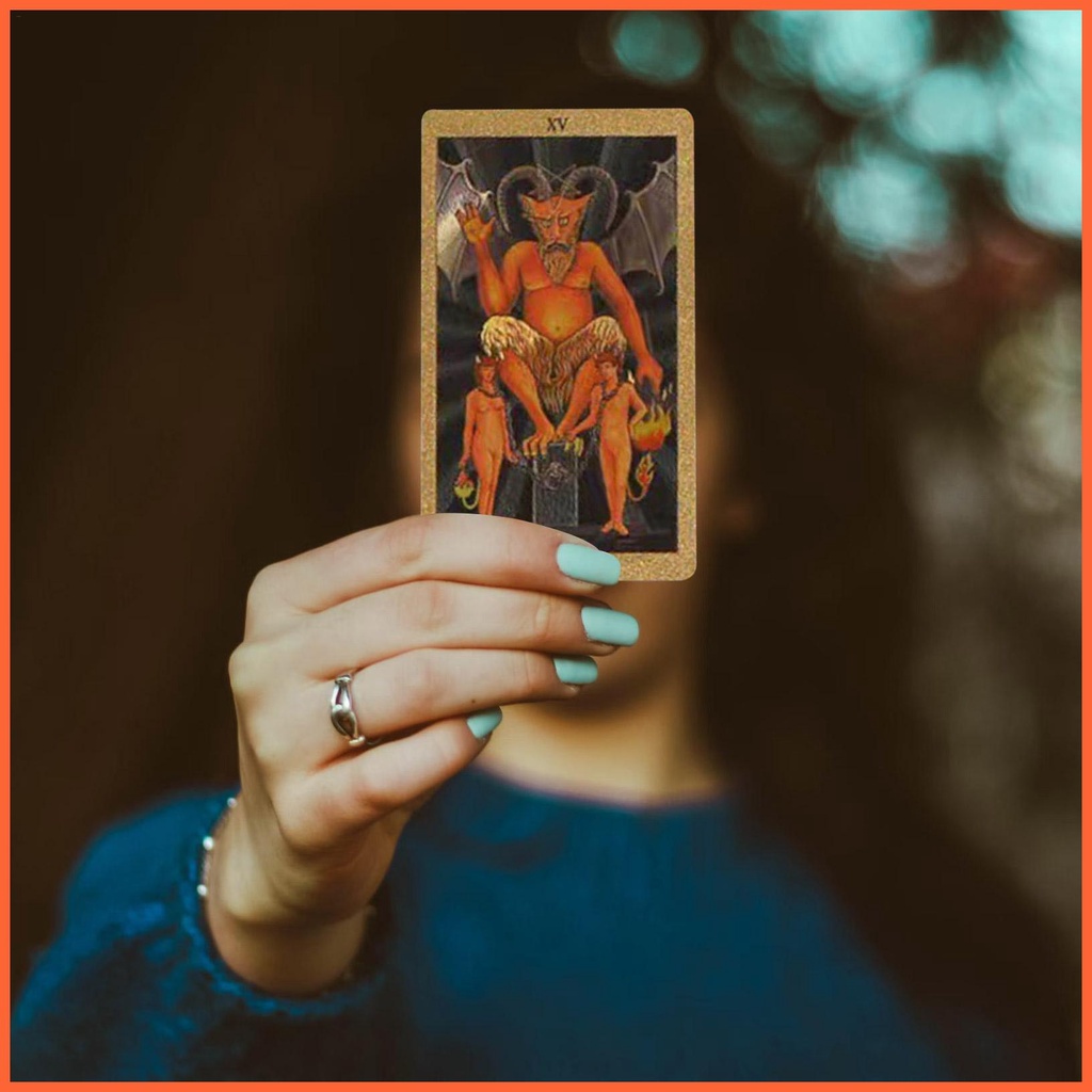 Bộ Bài Tarot Bằng Lá Vàng Astrology Oracle Chống Thấm Nước
