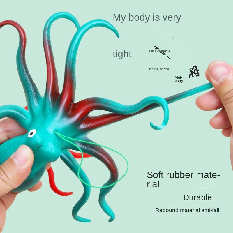Đồ Chơi Mô Hình Bạch Tuộc Bằng Cao Su Mềm Cho Bé