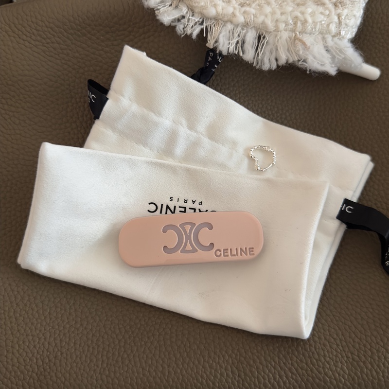 Kẹp Tóc Họa Tiết Hình Học Oval In Chữ Cao Cấp Thời Trang