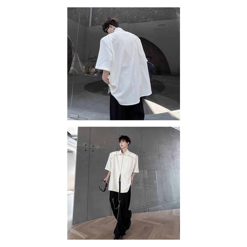 Áo Sơ Mi Tay Ngắn Có Khóa Kéo Đôi Phong Cách Thời Trang Đường Phố Mới 2023