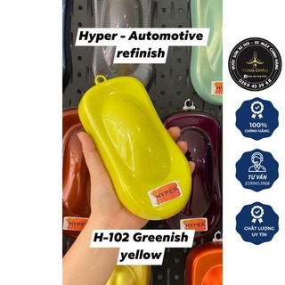 Nước sơn xe máy pha sẵn - màu vàng lục - h-102 màu chuẩn - chính hãng