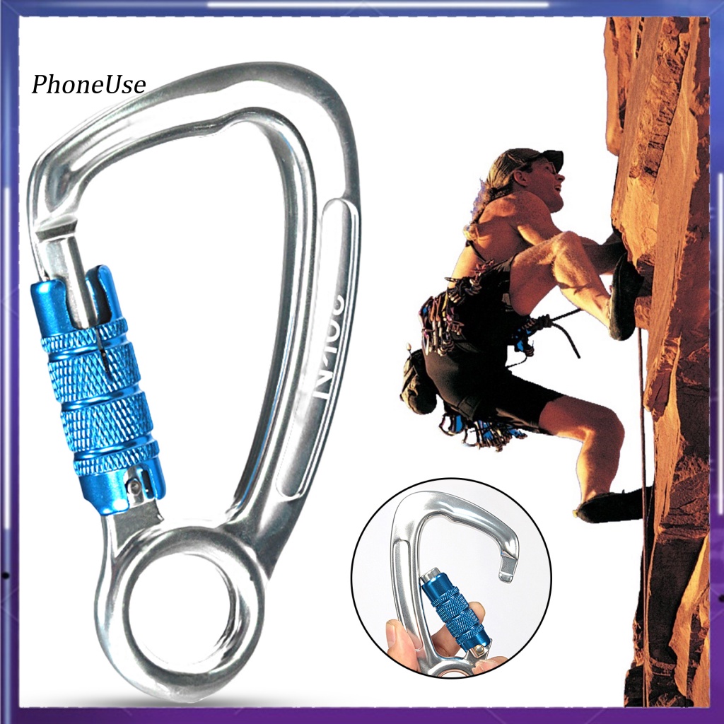 Móc Khóa Leo Núi Chữ O Bằng Hợp Kim Nhôm PU Chống Mòn An Toàn