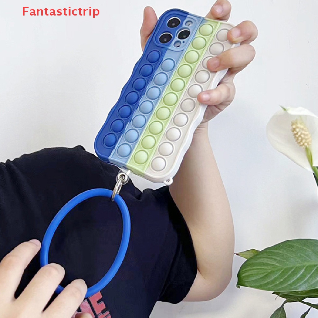 [Fantastictrip] Vòng Đeo Tay Điện Thoại Bằng Silicon Màu Trơn Chống Rơi Chống Thất Lạc Mới