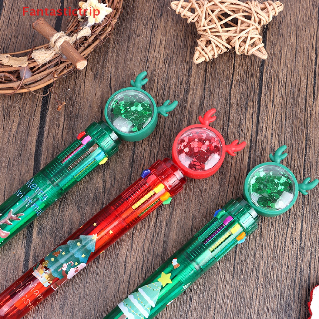 Bút Bi 10 Màu Ngòi 0.5MM Chủ Đề Giáng Sinh