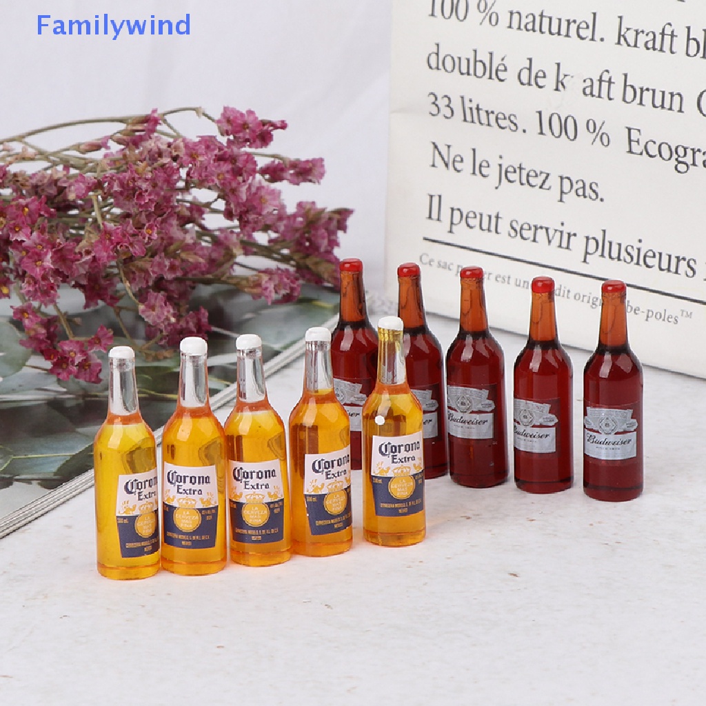 Set 10 Chai Rượu Mini Trang Trí Nhà Búp Bê Tỉ Lệ 1 / 12