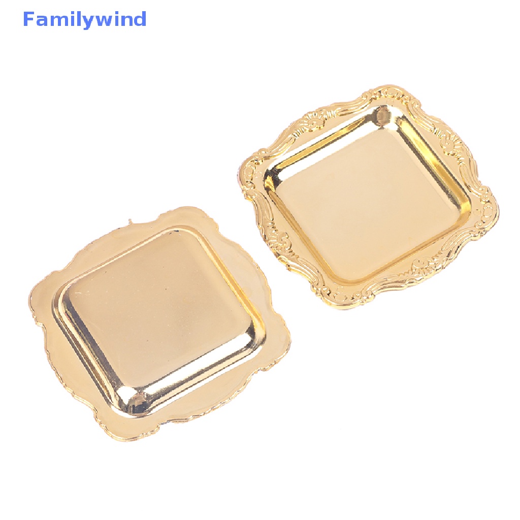 Set 2 Khay Trà Mini Bằng Nhựa Trang Trí Nhà Búp Bê