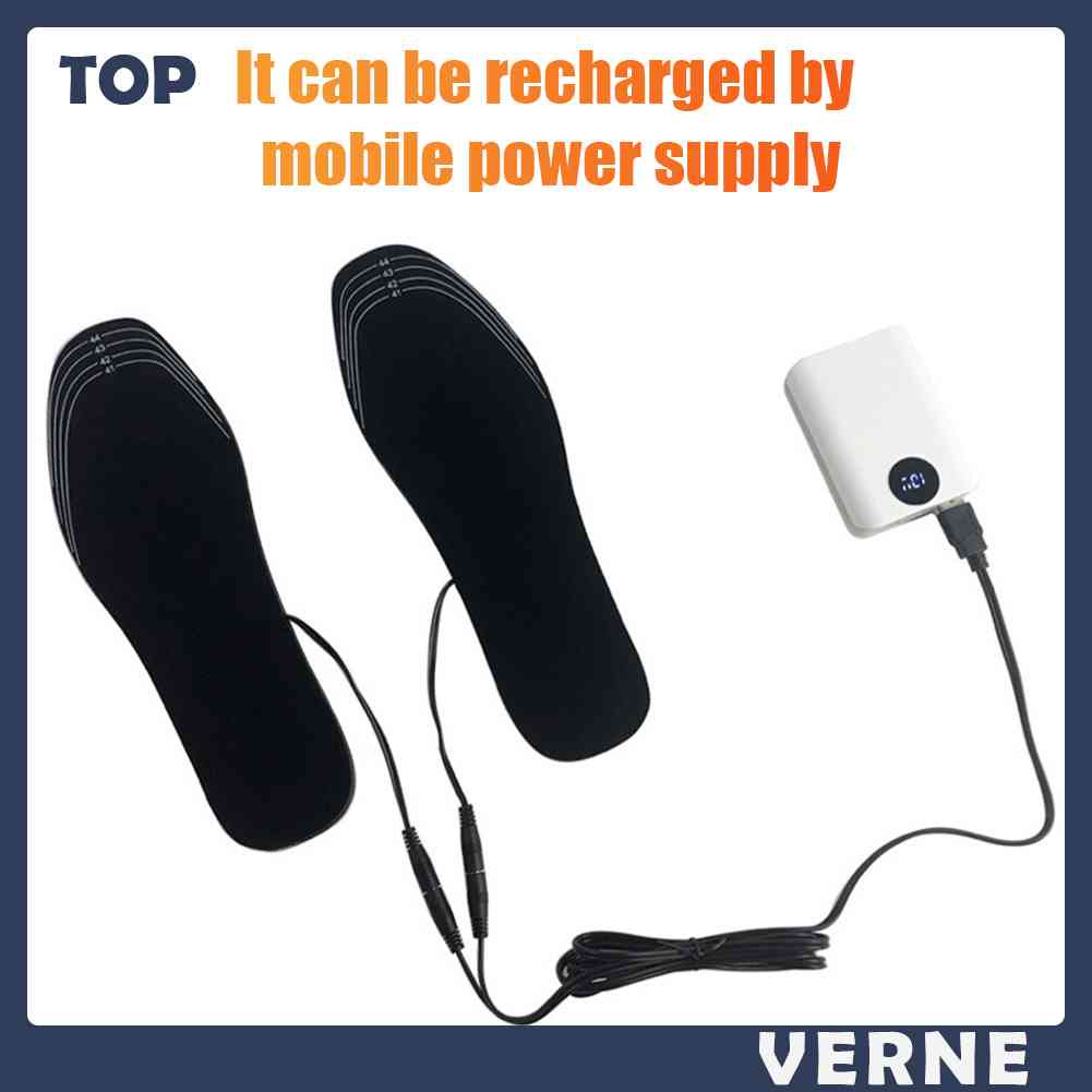 Bộ 2 Đế Lót Giày Giữ Ấm Chân Chạy Điện USB Tiện Dụng