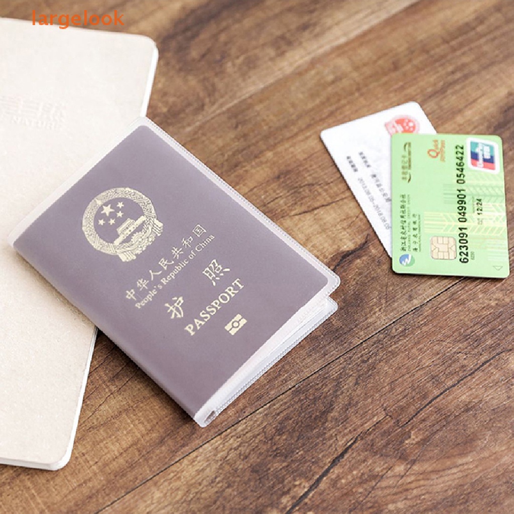 Vỏ Bọc Hộ Chiếu Bằng PVC Trong Suốt Chống Thấm Nước Kèm Ngăn Đựng Thẻ ID Tiện Dụng Cho Nam Và Nữ
