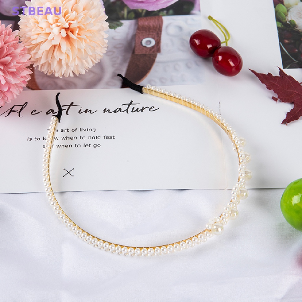 [Cxsteau] Băng Đô Đính Ngọc Trai Giả Thắt Nơ Phong Cách Hàn Quốc Thủ Công Cho Nữ MME