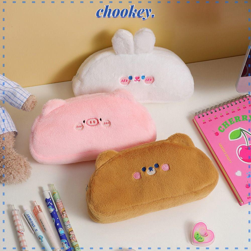 Túi Đựng Bút Phối Lông Thời Trang Xinh Xắn