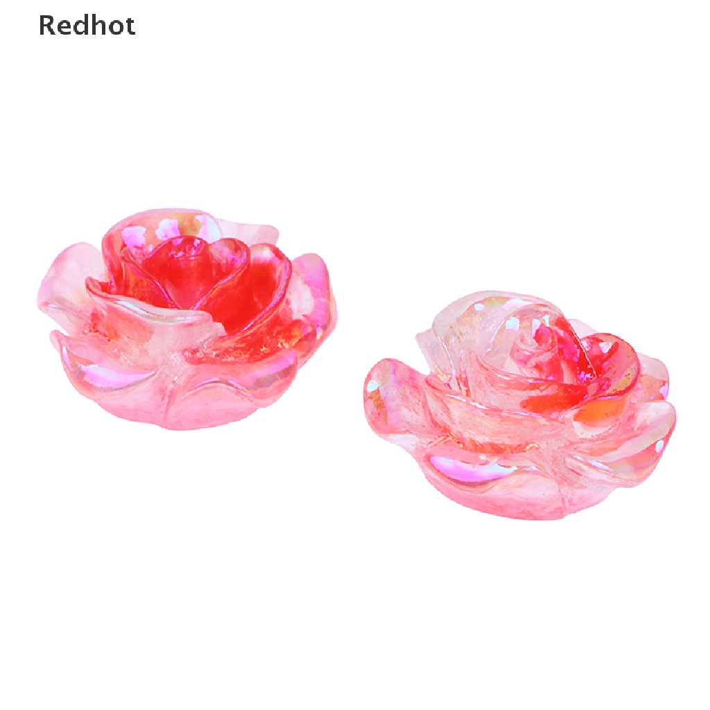 &lt; Redhot &gt; Bộ 2 Mô Hình Xe Hơi Hoa Hồng Dạ Quang Mini Bằng Nhựa Resin Trang Trí Nhà Cửa Sân Vườn DIY
