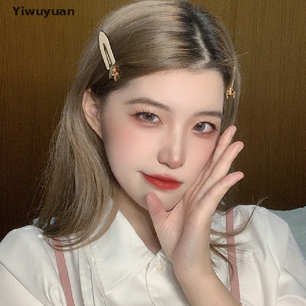 < Yiwuyuan > Bộ 2 Kẹp Tóc Hình Học Thanh Lịch Cho Nữ