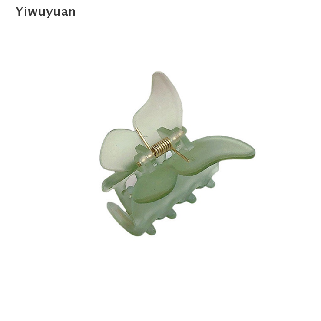 < Yiwuyuan > Kẹp Tóc Hình Bướm Ngọc Trai Bằng Nhựa Resin Mới Ngọt Ngào