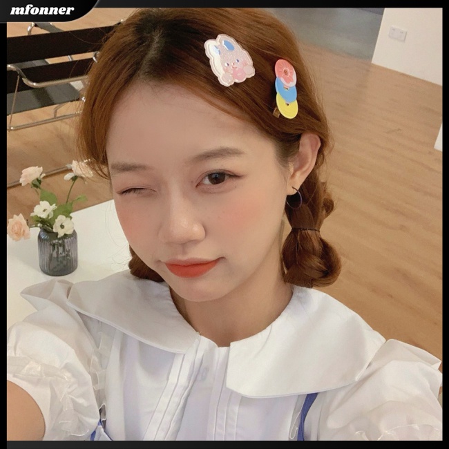 Set 3 Kẹp Tóc Nhựa Hoạt Hình Xinh Xắn Cho Bé Gái