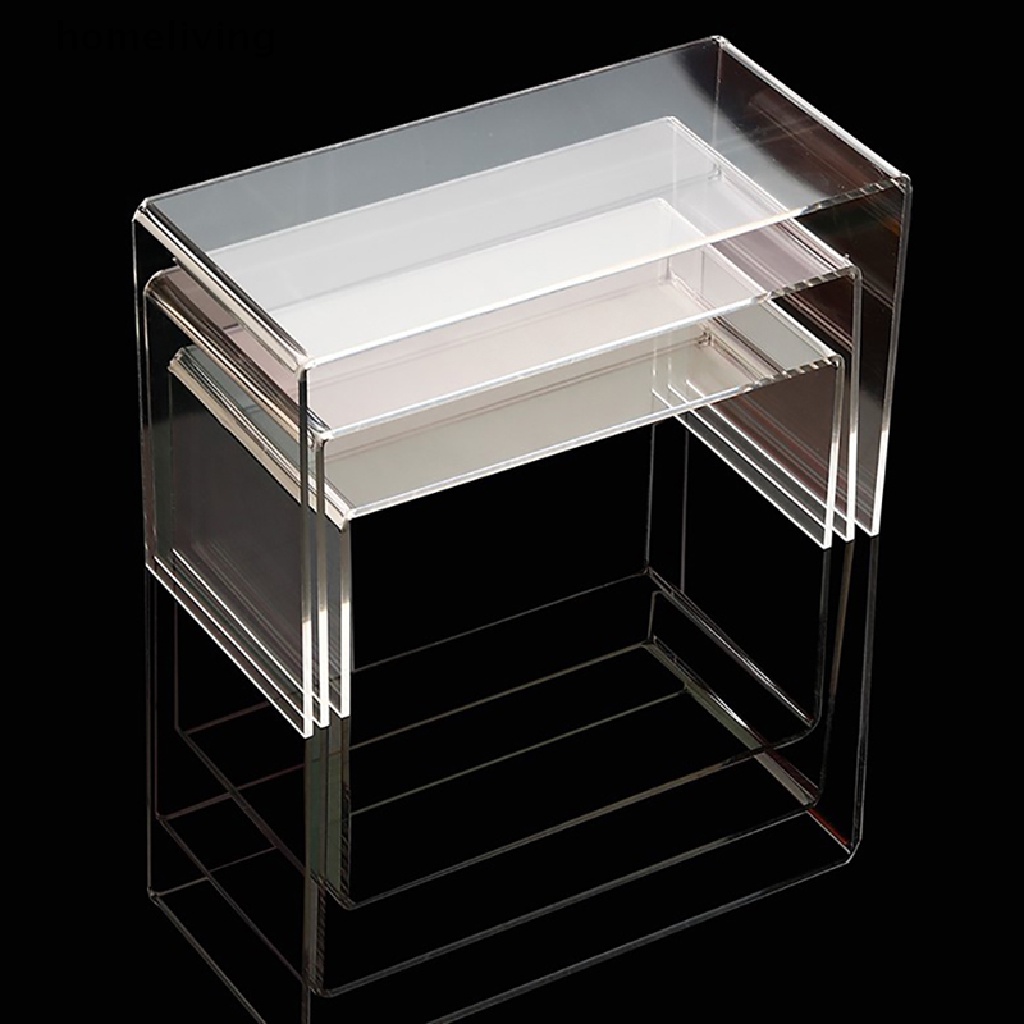 Bộ 3 Giá Đỡ Trưng Bày Giày Dép / Nón / Kính Cửa Sổ Bằng Acrylic Tiện Dụng