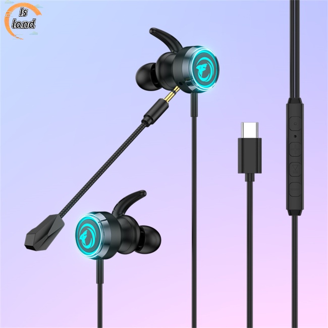 Tai Nghe Nhét Tai Có Micro Và Đèn Rgb Dùng Chơi Game