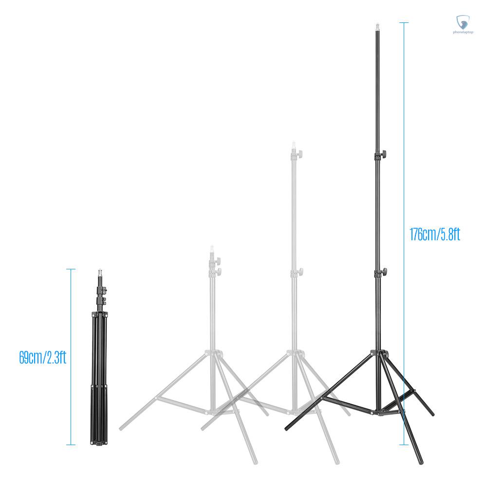 Giá Đỡ Ba Chân Bằng Thép Có Thể Điều Chỉnh Cho Chụp Ảnh Max... Dù Che Nắng 176cm / 5.8ft Với Ốc Vít 1 / 4 Inch Cho Studio