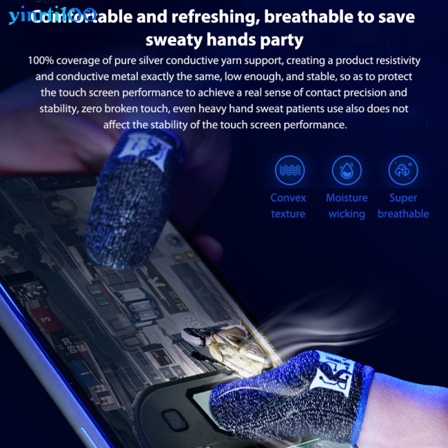 Set 2 Găng Tay Cảm Ứng Chơi Game Yinrti Chống Trượt Thoáng Khí