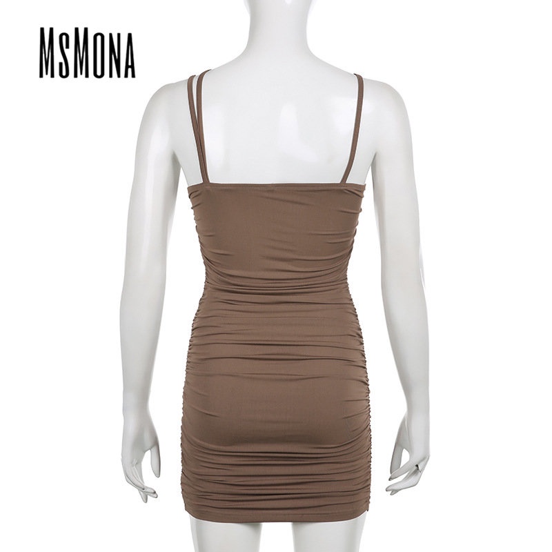 Đầm Ôm Không Tay Màu Trơn Thời Trang 2023 Quyến Rũ Dành Cho Nữ