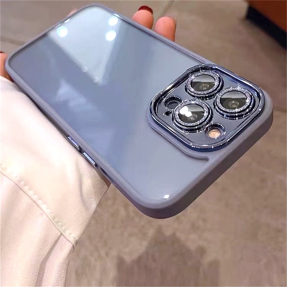 Ốp Điện Thoại TPU Dẻo Trong Suốt Viền Màu Sang Trọng Chống Trầy Cho IPhone 11 12 13 14 Pro Max