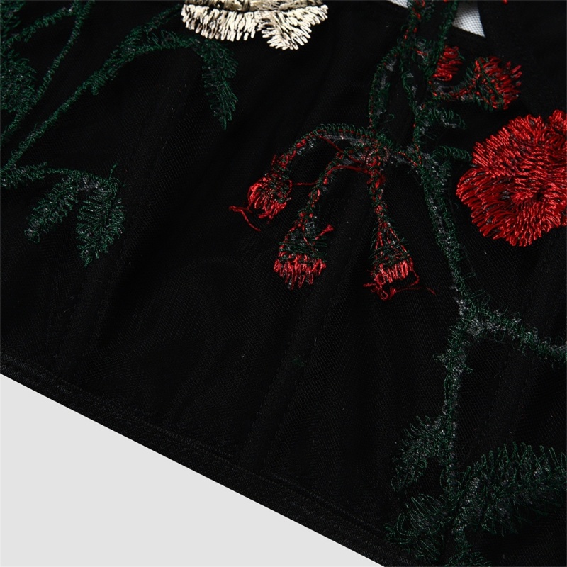 Áo Lửng Hai Dây Thêu Hoa Thời Trang Gợi Cảm Cho Nữ