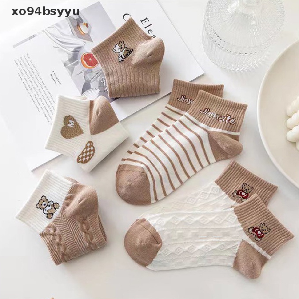 Set 10 Đôi Vớ Cotton Cổ Thấp xo94bsyyu Thoáng Khí Phong Cách Retro Thanh Lịch Cho Nữ