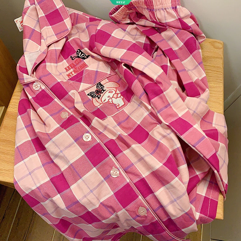 SANRIO Bộ Đồ Ngủ Tay Dài In Họa Tiết Hoạt Hình Melody Phong Cách Hàn Quốc Thời Trang Xuân Thu 2023