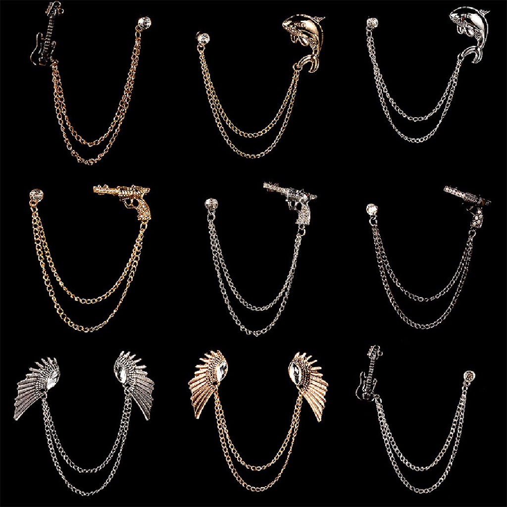 < Cardflower > Ghim Cài Áo Chuỗi Hạt Pha Lê Hình Cá Heo / Hoa / Giày / Nón Thời Trang Cho Nam Nữ