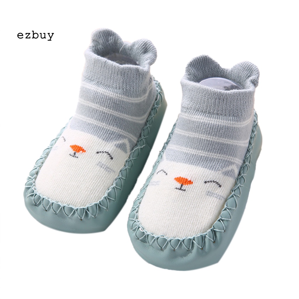 1 Đôi Tất Chống Trượt Thấm Hút Mồ Hôi In Họa Tiết Hoạt Hình Dễ Thương Cho Bé