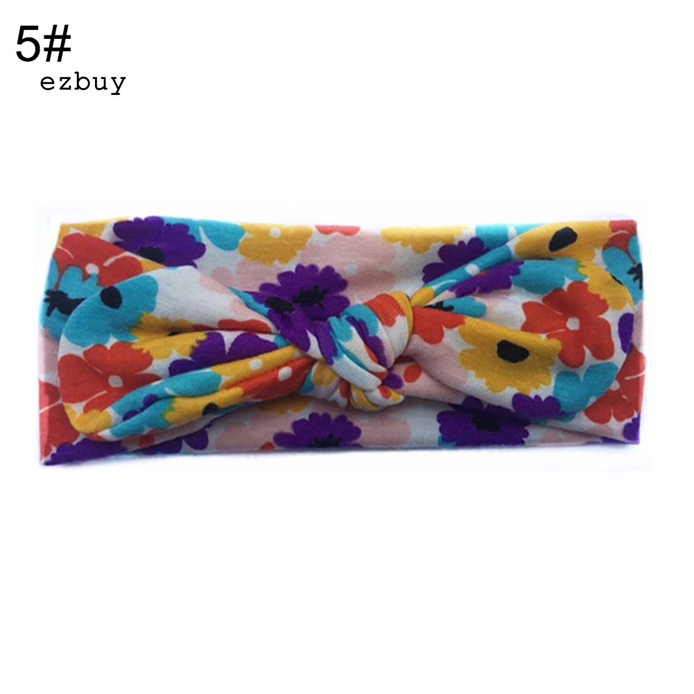 Băng Đô Thắt Nút In Họa Tiết Hoa Làm Phụ Kiện Chụp Ảnh Cho Bé Gái Sơ Sinh