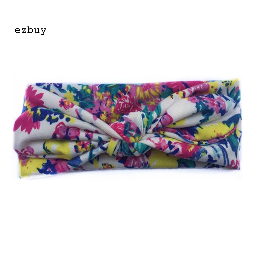 Băng Đô Thắt Nút In Họa Tiết Hoa Làm Phụ Kiện Chụp Ảnh Cho Bé Gái Sơ Sinh