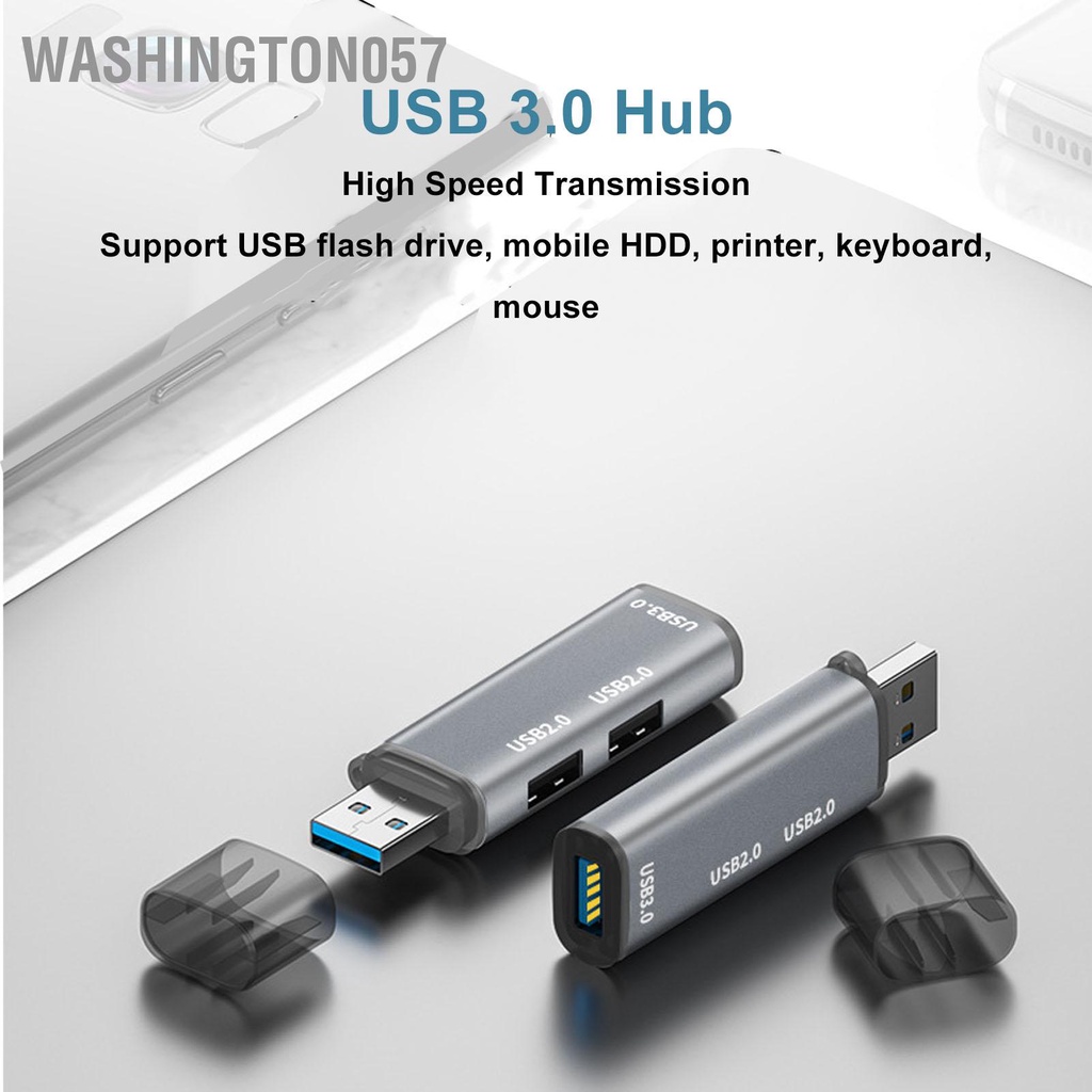 Washington057 Hub USB 3.0 3 Cổng 5Gbps Truyền Cắm Bộ Chia Hợp Kim Nhôm Cho Máy Tính Để Bàn Laptop HDD In