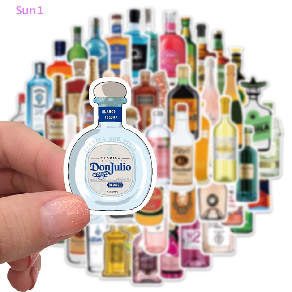 Set 50 Miếng Dán Hoạt Hình Trang Trí Xe Hơi / Vali / Laptop / Máy Tính Bảng