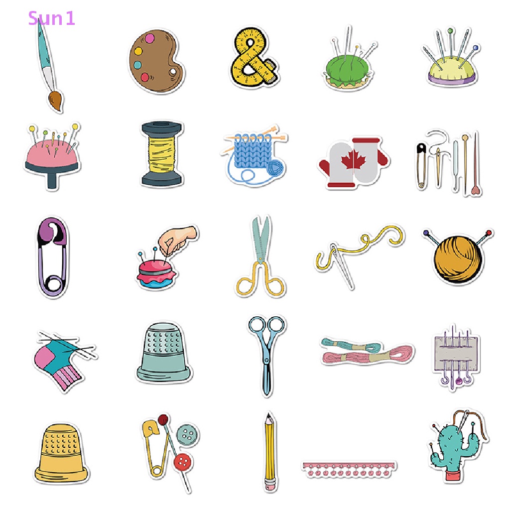 Bộ 50 Miếng Dán Hình Thước Đo Dùng Trang Trí Ván Trượt / Điện Thoại / Hành Lý